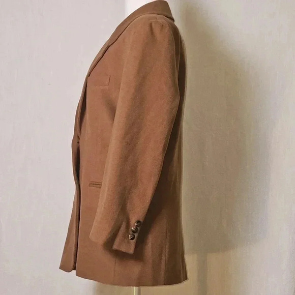 VTG Philippe Adec Lamb Wool Blend Blazer Caramel Brown SZ M USA - Picture 4 of 11